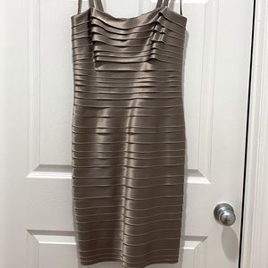 BCBG Maxazria layered adjustable straps dress.